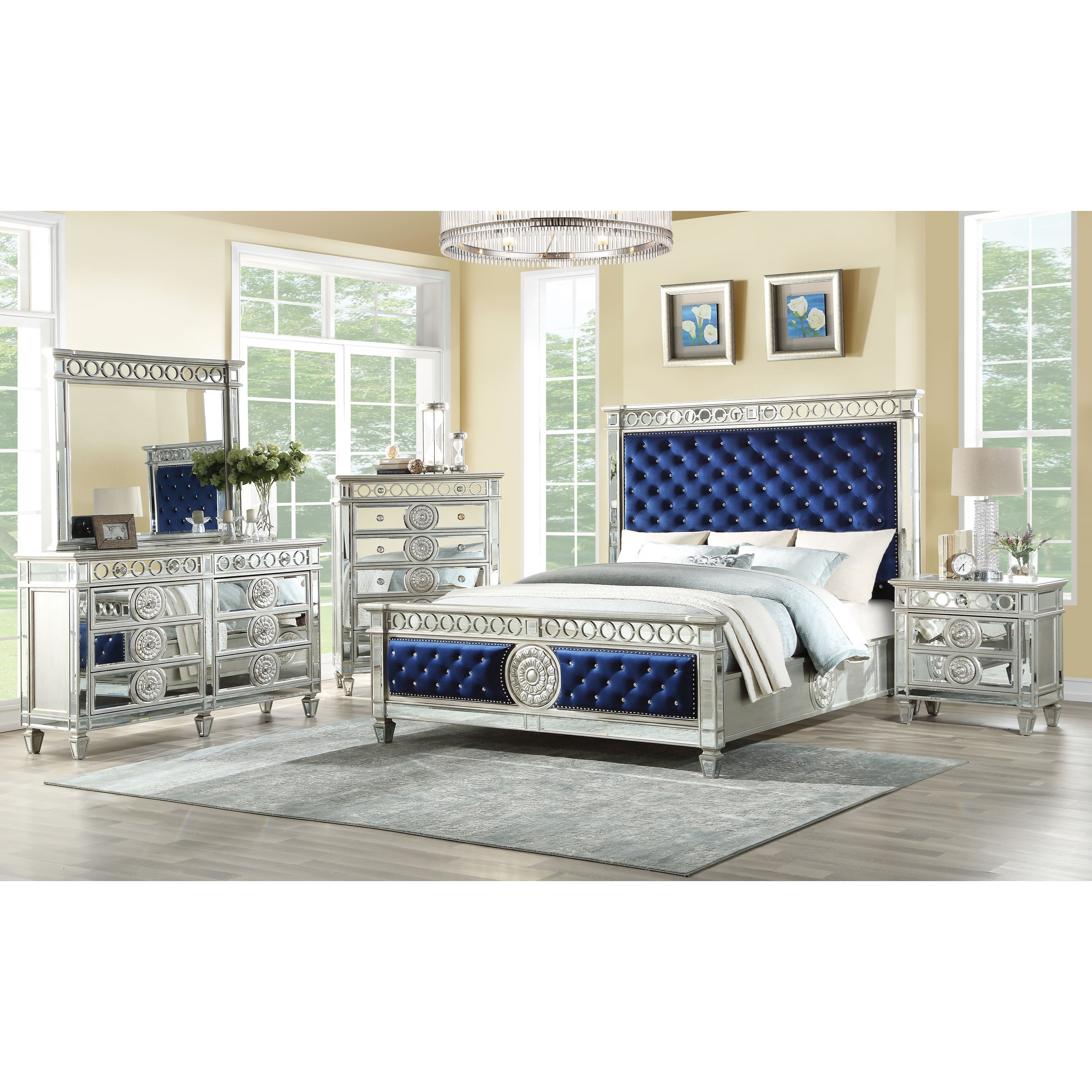 Acme Furniture Varian 7pc Queen Bedroom Group Value City Furniture